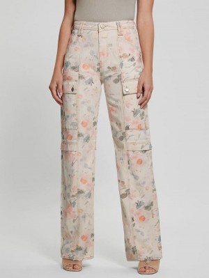 Guess 80s Denim Cargo Pants Roze | GUESS-SN26643