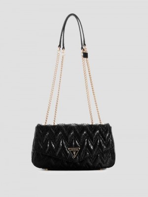 Guess Adelard Convertible Crossbody Zwart | GUESS-SN29090