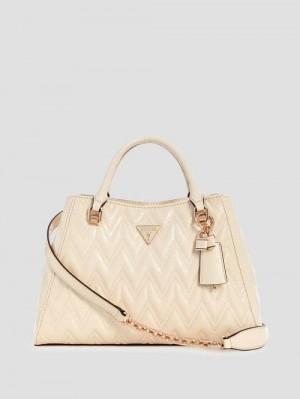 Guess Adelard Girlfriend Satchel Wit | GUESS-SN28841