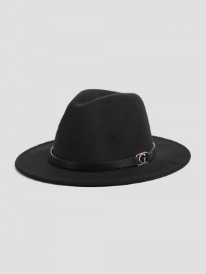 Guess Amera Fedora Hat Zwart | GUESS-SN30164