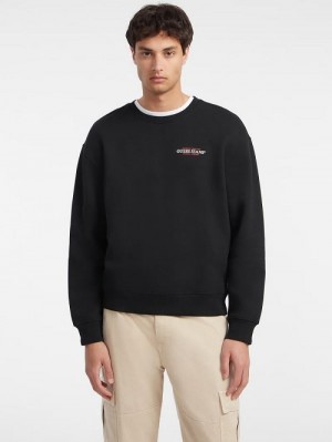 Guess American Tradition Crewneck Sweatshirt Zwart | GUESS-SN31515