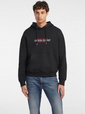 Guess American Tradition Hoodie Zwart | GUESS-SN31488