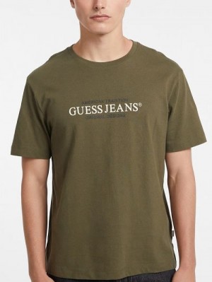 Guess American Tradition Tee Groen | GUESS-SN30574