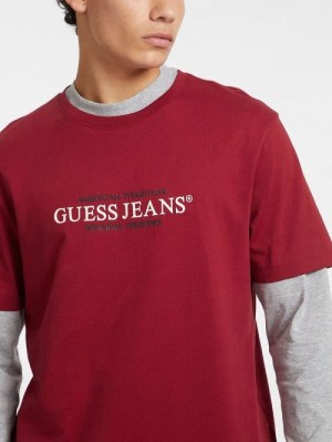 Guess American Tradition Tee Rood | GUESS-SN30633
