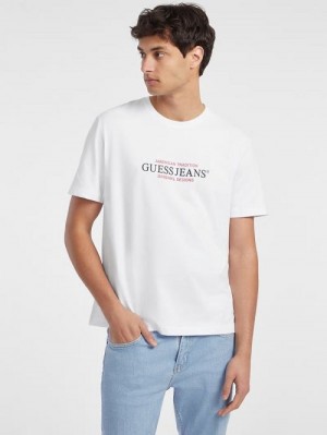 Guess American Tradition Tee Wit | GUESS-SN30588