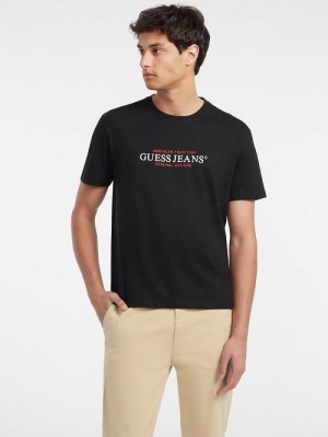 Guess American Tradition Tee Zwart | GUESS-SN30508