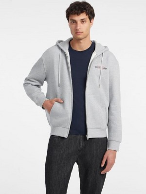 Guess American Tradition Zip-Up Hoodie Grijs | GUESS-SN30993