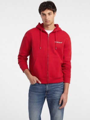 Guess American Tradition Zip-Up Hoodie Rood | GUESS-SN31528