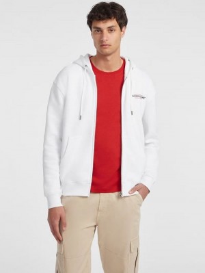 Guess American Tradition Zip-Up Hoodie Wit | GUESS-SN31011