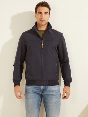 Guess Amos Flight Jacket Blauw | GUESS-SN30737