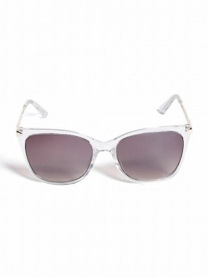 Guess Amy Lucite Square Sunglasses Wit | GUESS-SN30058