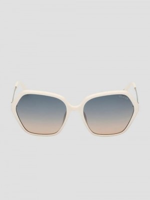 Guess Anastasia Geometric Sunglasses Wit | GUESS-SN30059