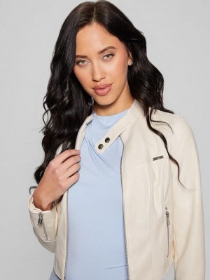 Guess Anita Moto Jacket Wit | GUESS-SN28058