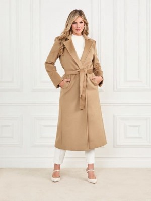 Guess Annie Wool Coat Bruin | GUESS-SN28000