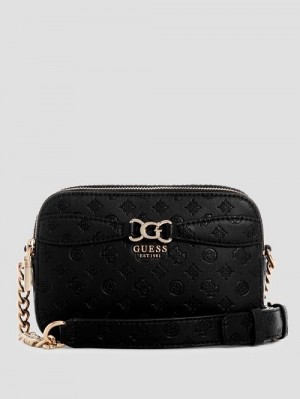 Guess Arlena Camera Crossbody Zwart | GUESS-SN28913