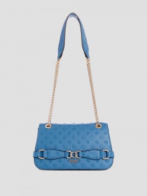 Guess Arlena Convertible Crossbody Blauw | GUESS-SN28908