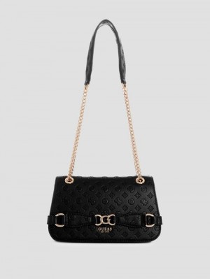 Guess Arlena Convertible Crossbody Zwart | GUESS-SN28909