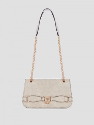 Guess Arlena Lizard Convertible Crossbody Bruin | GUESS-SN28915