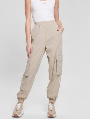 Guess Arleth Cargo Pants Beige | GUESS-SN28447