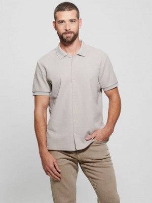 Guess Aster Knit Shirt Beige | GUESS-SN31319