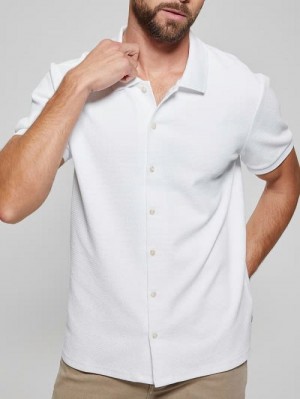 Guess Aster Knit Shirt Wit | GUESS-SN31312