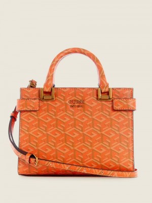 Guess Atene Mini Satchel Oranje | GUESS-SN29224