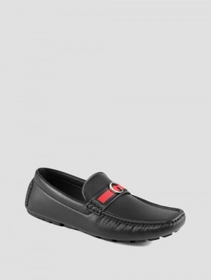 Guess Aurolo G Logo Driving Loafers Zwart | GUESS-SN31908