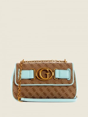 Guess Aviana Convertible Crossbody Blauw | GUESS-SN28742