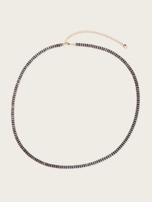 Guess Baguette Rhinestone Thin Belt Blauw | GUESS-SN30226
