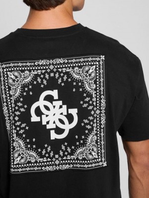 Guess Bandana Applique Tee Zwart | GUESS-SN30709