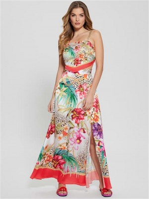 Guess Bassmal Printed Handkerchief Crop Top Multi | GUESS-SN27119