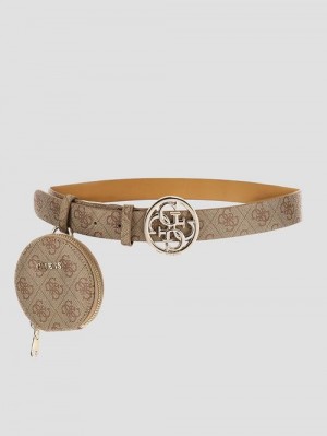 Guess Belt and Keyring Gift Set Bruin | GUESS-SN30239