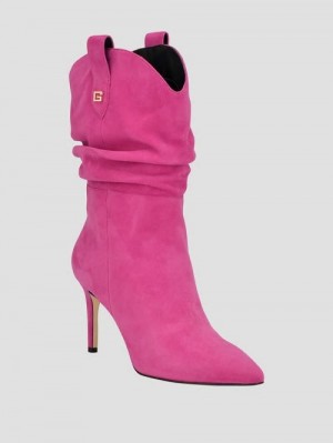 Guess Benisa Western Slouch Booties Roze | GUESS-SN29907