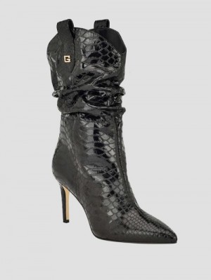 Guess Benisa Western Slouch Booties Zwart | GUESS-SN29925