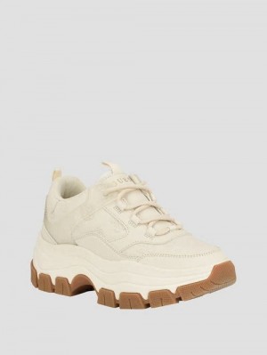 Guess Bisun Signature Peony Sneakers Wit | GUESS-SN29575
