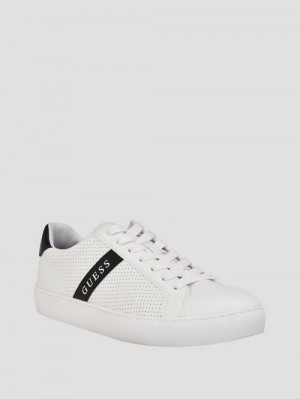 Guess Bixly Signature Stripe Low-Top Sneaker Wit | GUESS-SN31870