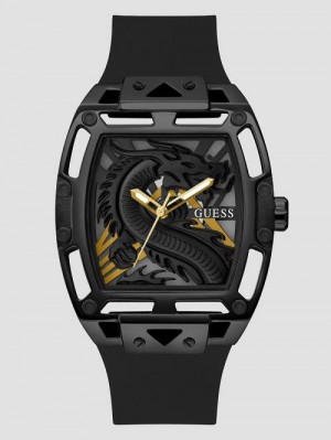 Guess Black Analog Silicon Watch Multi | GUESS-SN31636