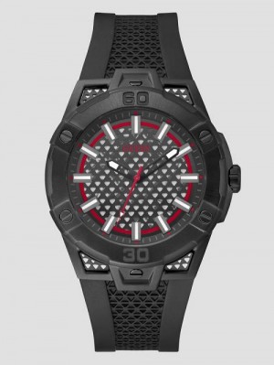 Guess Black Silicon Analog Watch Goud | GUESS-SN31634