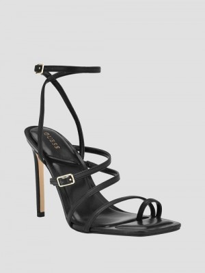 Guess Bolten Strappy Stiletto Heels Zwart | GUESS-SN29826