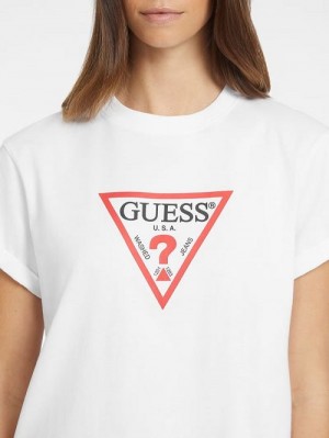 Guess Boxy Iconic Tee Wit | GUESS-SN27142