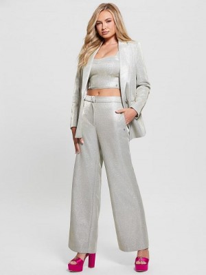 Guess Brisilda Shimmering Pants Beige | GUESS-SN28194