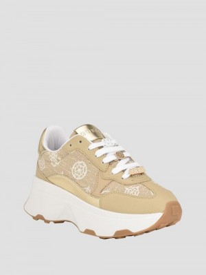 Guess Calebb Peony Sneakers Bruin | GUESS-SN29525