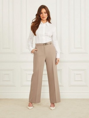 Guess Celia Straight-Leg Pant Beige | GUESS-SN28239