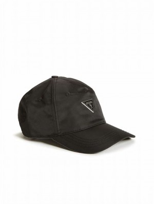 Guess Certosa Nylon Baseball Hat Zwart | GUESS-SN30172