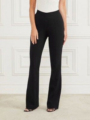 Guess Chloe Flared Pant Zwart | GUESS-SN28291