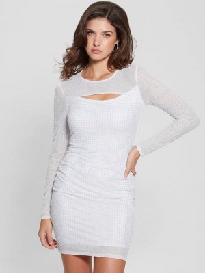 Guess Christa Rhinestone Dress Wit | GUESS-SN26921