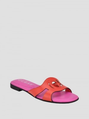 Guess Ciella Cut-Out Sandals Rood | GUESS-SN29623