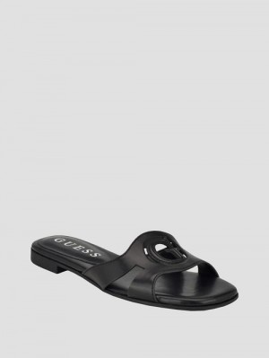 Guess Ciella Cut-Out Sandals Zwart | GUESS-SN29614
