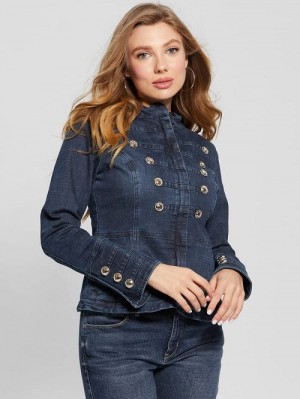 Guess Clash Marching Denim Jacket Blauw | GUESS-SN26692