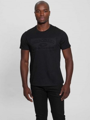 Guess Club Logo Tee Zwart | GUESS-SN30706